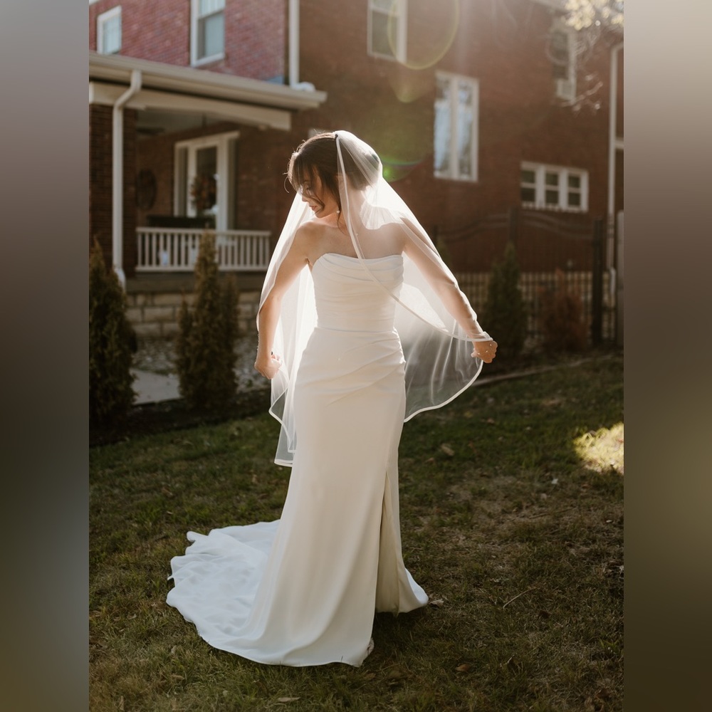 Essence of Australia simple strapless wedding dress